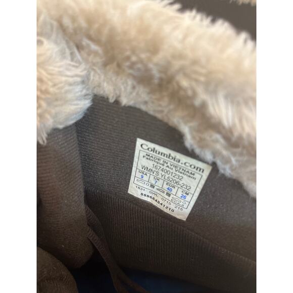 Columbia Ice Maiden II Boot Snow Waterproof Fur Lined Mid Winter Womens 9 Brown - Picture 9 of 12